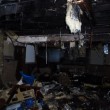Trash, fallen ceilings, water everywhere, buckling support beams.