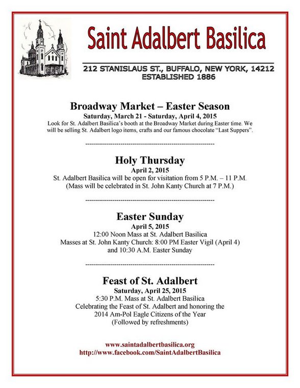 Saint Adalbert Basilica Holy Week Schedule Broadway Fillmore Alive
